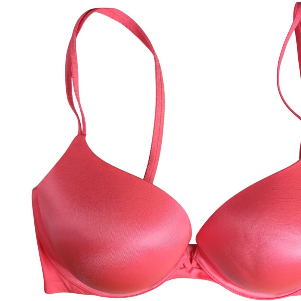 Victoria's Secret Very Sexy Push Up Bra Pink Hot 34DD Padded Seamless Underwire - Picture 2 of 9